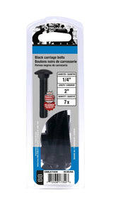 Reliable CBBLK142B Carriage Bolt, 1/4-20 Thread, Coarse, Full Thread, 2 in OAL, Steel, Rustproof, A Grade