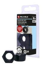 Reliable FHNCBLK12MR Hex Nut, Coarse Thread, 1/2-13 Thread, Steel, ACQ Black Epoxy, 2 Grade