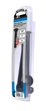 Reliable CBBLK385B Carriage Bolt, 3/8-16 Thread, Coarse, Full Thread, 5 in OAL, Steel, Rustproof, A Grade