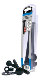Reliable CBBLK385B Carriage Bolt, 3/8-16 Thread, Coarse, Full Thread, 5 in OAL, Steel, Rustproof, A Grade