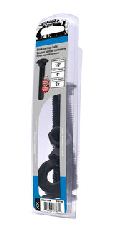 Reliable CBBLK124B Carriage Bolt, 1/2-13 Thread, Coarse, Full Thread, 4 in OAL, Steel, Rustproof, A Grade