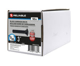 Reliable CBBLK5163L Carriage Bolt, 5/16-18 Thread, Coarse, Full Thread, 3 in OAL, Steel, Rustproof, A Grade