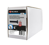 Reliable CBBLK384L Carriage Bolt, 3/8-16 Thread, Coarse, Full Thread, 4 in OAL, Steel, Rustproof, A Grade