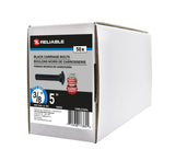 Reliable CBBLK385L Carriage Bolt, 3/8-16 Thread, Coarse, Full Thread, 5 in OAL, Steel, Rustproof, A Grade