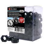 Reliable FHNCBLK38VP Hex Nut, Coarse Thread, 3/8-16 Thread, Steel, ACQ Black Epoxy, 2 Grade