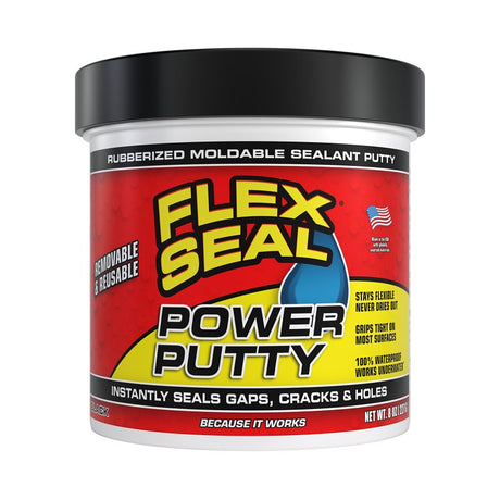 Flex Seal PPFSBLKR08 Power Putty, Black, 8 oz Tub