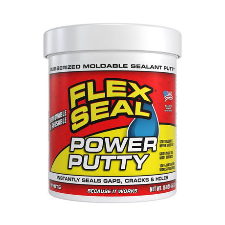 Flex Seal PPFSWHTR16 Power Putty, White, 16 oz Tub