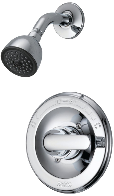 Peerless 132900 Shower Faucet, 2 gpm, 2-5/8 in Showerhead, Brass, Chrome-Plated, Lever Handle, 1-Handle, ADA Compliant