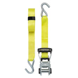 SmartStrap RachetX Series 351 Tie-Down, 1-1/2 in W, 14 ft L, Plastic/Polyester/Rubber/Steel, Yellow, 1667 lb
