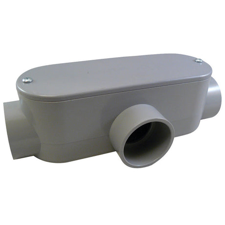 Cantex 1-1/4 in. D PVC Conduit Body For PVC 1 pk