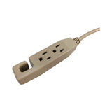 Ace Indoor 12 ft. L Beige Triple Outlet Cord 16/3 SJT
