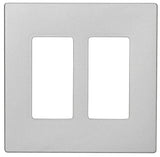 Eaton PJ Series PJS262SG-SP-L Wallplate, 4.87 in L, 4.94 in W, 2-Gang, Polycarbonate, Silver Granite, High-Gloss, Pack of 6