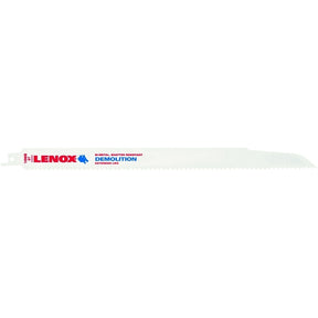 Lenox 20500106R Reciprocating Saw Blade, 1 in W, 12 in L, 6 TPI, Bi-Metal Cutting Edge