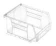 Quantum Storage Systems RQUS210CC-UPC Ultra Stack and Hang Bin, 10 lb, Polypropylene, Clear, 5-3/8 in L, 4-1/8 in W
