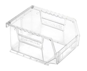 Quantum Storage Systems RQUS210CC-UPC Ultra Stack and Hang Bin, 10 lb, Polypropylene, Clear, 5-3/8 in L, 4-1/8 in W