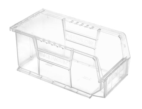 Quantum Storage Systems RQUS230CC-UPC Ultra Stack and Hang Bin, 30 lb, Polypropylene, Clear, 10-7/8 in L, 5-1/2 in W