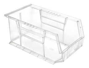Quantum Storage Systems RQUS240CC-UPC Ultra Stack and Hang Bin, 60 lb, Polypropylene, Clear, 14-3/4 in L, 8-1/4 in W