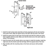 Prime-Line A 108 Door Handle and Latch, Plastic, 1-5/8 in Thick Door, For: 1-5/8 in Thick Screen Doors