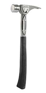 STILETTO TI-BONE MINI TBM14RSC Straight Claw, Smooth Face Hammer, 14 oz Head, Titanium Head, Black Handle