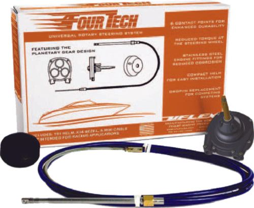 Uflex FOURTECH14 Fourtech Rotary Steering System, 14', Blue Cable