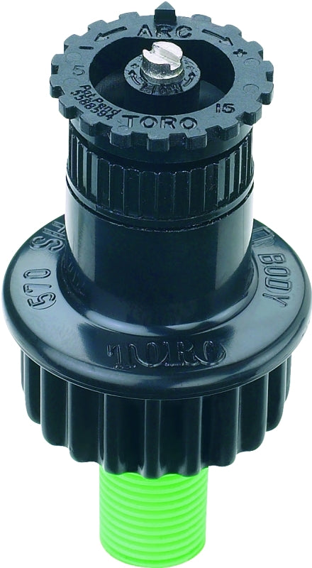 Toro 53731 Shrub Spray Sprinkler, 1/2 in Connection, FNPT, 15 ft, Variable Arc Nozzle, ABS