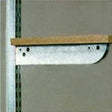 Knape & Vogt FAST-MOUNT BK-0102 Double Shelf Bracket, 150 lb, 10-3/8 in L, 9/16 in H, Steel, Galvanized