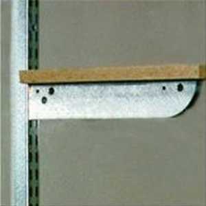 Knape & Vogt FAST-MOUNT BK-0102 Double Shelf Bracket, 150 lb, 10-3/8 in L, 9/16 in H, Steel, Galvanized