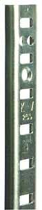 Knape & Vogt 255 Series PK255 ZC 24 Shelf Standard, 500 lb, 23 ga Thick Material, 5/8 in W, 24 in H, Steel, Zinc, Pack of 20