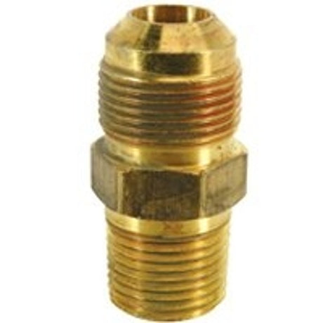 BrassCraft MAU2-10-8 Gas Adapter, 5/8 x 1/2 in, Flare x MIP, Brass, 2 in L, 5/8 in OD