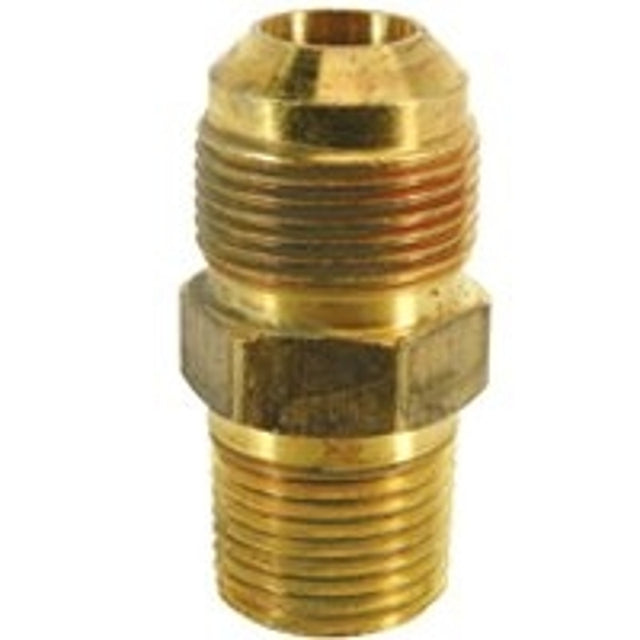 BrassCraft MAU2-10-8 Gas Adapter, 5/8 x 1/2 in, Flare x MIP, Brass, 2 in L, 5/8 in OD