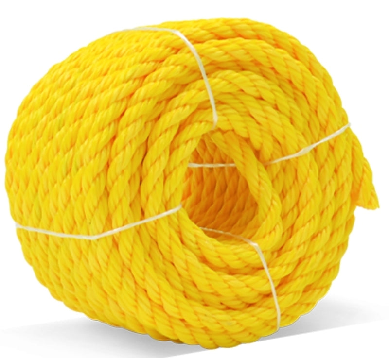 Baron 53610 Rope, 1/2 in Dia, 50 ft L, 420 lb Working Load, Polypropylene, Yellow