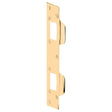 Defender Security U 9480 Combination Door Strike Plate, 11 in L, 1-5/8 in W, Steel, Brass