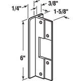 Defender Security U 9481 Strike Plate Protector, Aluminum, Silver, 6 in H, 13/16 in W