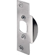 Defender Security U 9474 Security Latch Strike, 4-1/4 in L, 1-1/8 in W, Steel, Chrome-Plated
