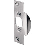 Defender Security U 9474 Security Latch Strike, 4-1/4 in L, 1-1/8 in W, Steel, Chrome-Plated