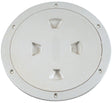 Beckson Screw Out Deck Plate With Standard Trim Ring, Dimple Center