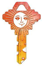 Hy-Ko 15005SC1-CEL Key Blank, Celestial, Brass, For: Schlage SC1 Keyways, SC1 Key Number, Pack of 5