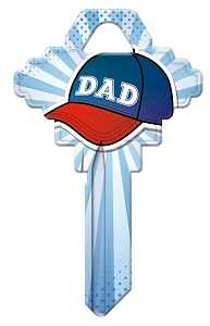 Hy-Ko 15005SC1-DAD Key Blank, #1 Dad, Brass, For: Schlage SC1 Keyways, SC1 Key Number, Pack of 5