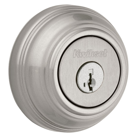Kwikset 99850-074 Deadbolt, 1 Grade, Metal, Satin Nickel, 2-3/8 to 2-3/4 in Backset, K4, KW1 Keyway