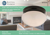 Boston Harbor F13BB01-6854-ORB Single Light Round Ceiling Fixture, 120 V, 60 W, 1-Lamp, A19 or CFL Lamp, Bronze Fixture