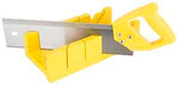 Vulcan JL42402 Miter Box with Saw, 4 in W Cutting, 2.25 in D Cutting, Plastic, Yellow