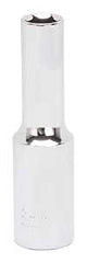 Vulcan MT6500662 Drive Socket, 8 mm Socket, 3/8 in Drive, 6-Point, Chrome Vanadium Steel, Chrome