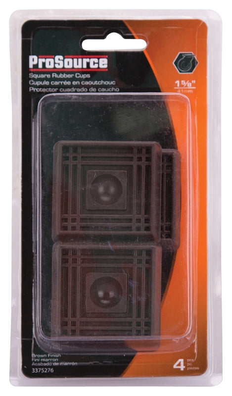 ProSource FE-S710-PS Caster Furniture Glide, Rubber, Brown, Brown, 2 X 2 x 15/32 in Dimensions
