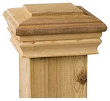 Maine Ornamental 72262 Post Cap, 4 in L, 4 in W, Cedar Wood