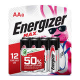 Energizer Max AA Alkaline Batteries 8 pk Carded