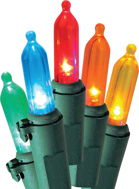Sylvania V40832-49 Light Set, Christmas, 120 V, 2.4 W, 50-Lamp, LED Lamp, Blue/Green/Orange/Red/Yellow Lamp