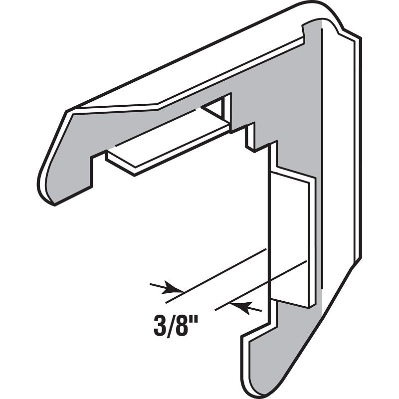 Make-2-Fit PL 14282 Miter Cut Screen Frame Corner, Aluminum, Mill, For: PL14059, PL14062 and PL14061 Frames