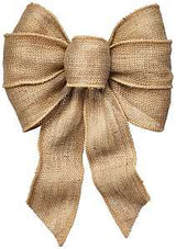 Holidaytrims 6112 Wired Bow, Burlap, Natural, Pack of 12