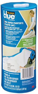 ScotchBlue PTD2093EL-48 Painter's Tape, 0.35 mil Thick, 30 yd L, 48 in W, Crepe Paper Backing, Blue