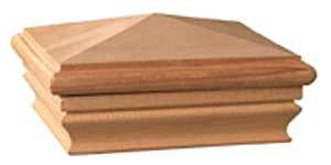 Maine Ornamental 72836 Post Cap, 6 in L, 6 in W, Cedar Wood